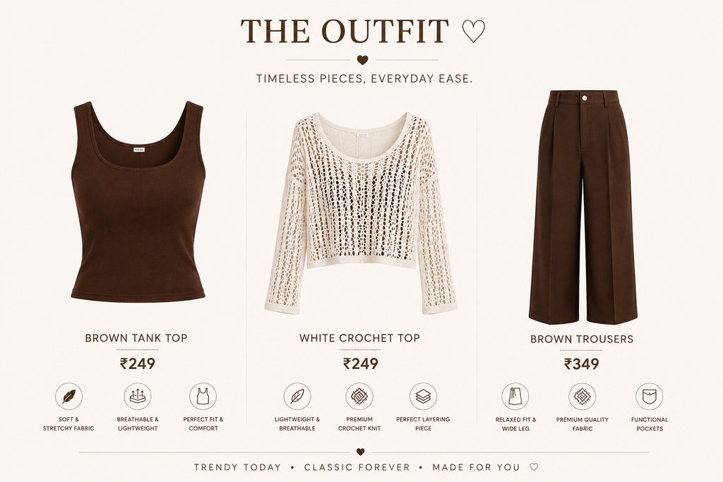 Fitted Top + High-Waisted Wide-Leg Pants