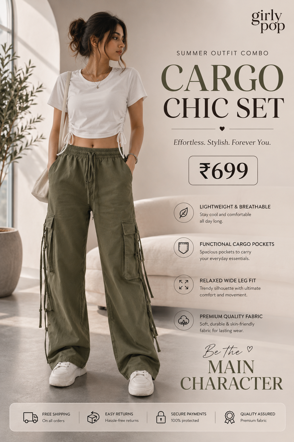 Premium High Waist Jeans & Cargo
