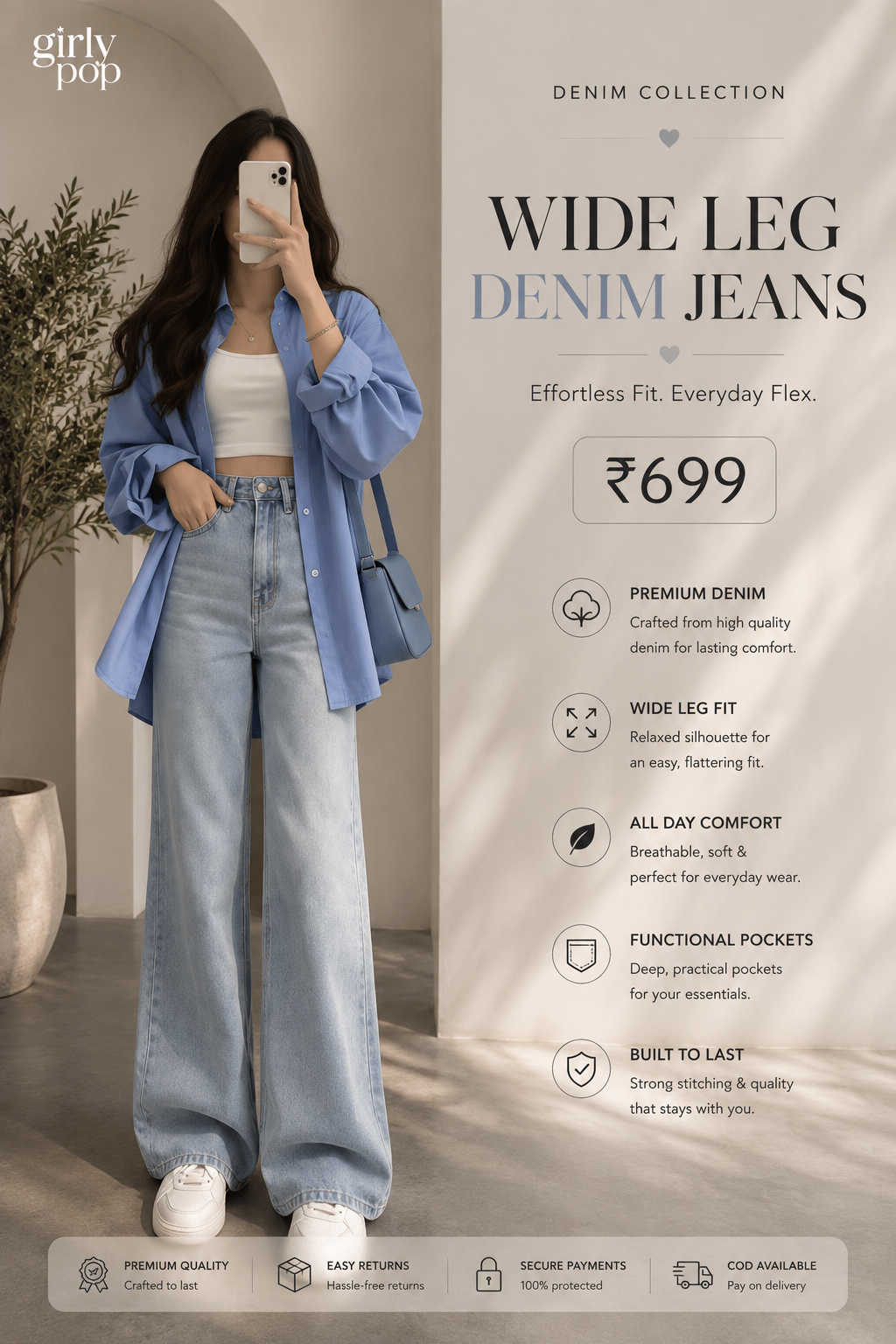 Premium High Waist Jeans & Cargo