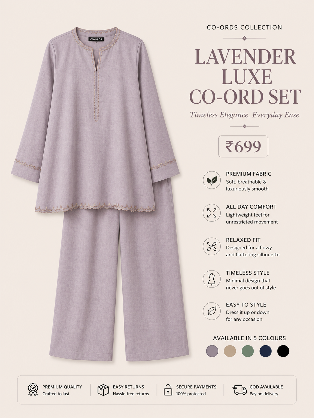 Layered Palazzo Co-ord Set