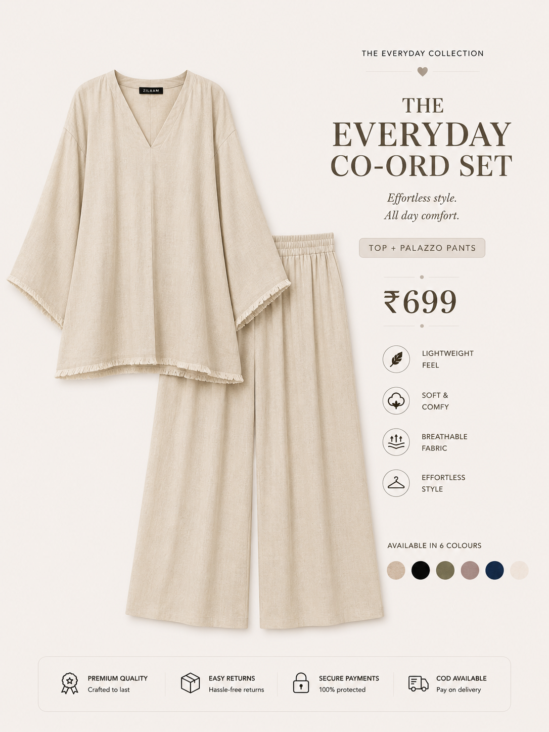 Layered Palazzo Co-ord Set