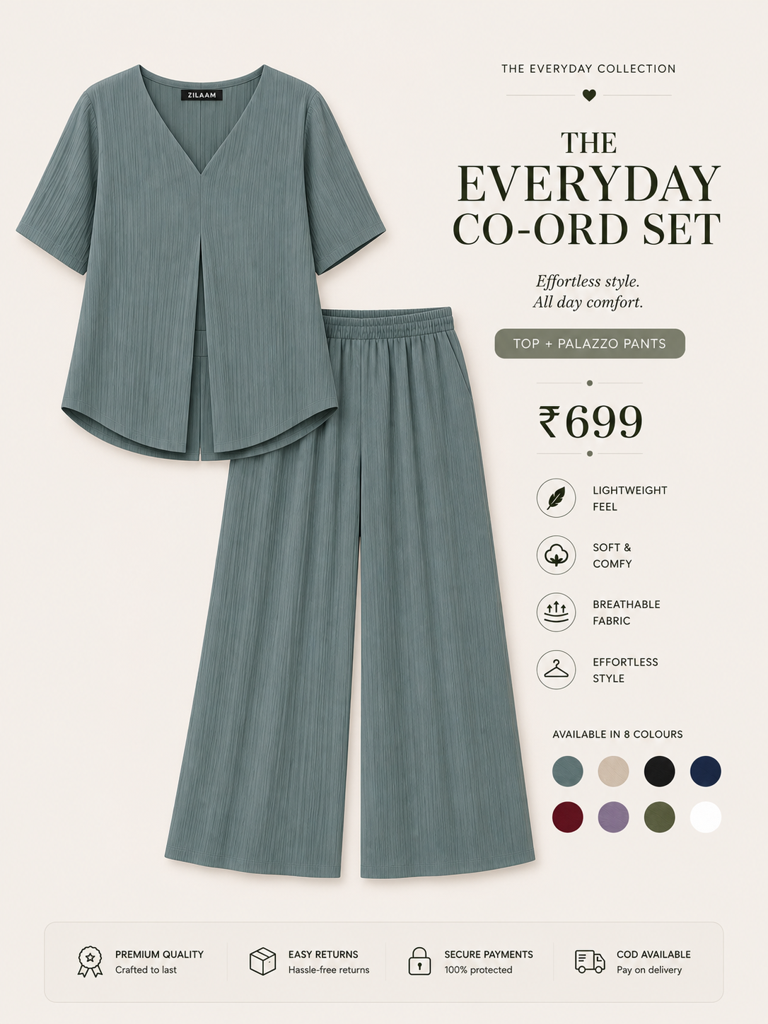 Layered Palazzo Co-ord Set