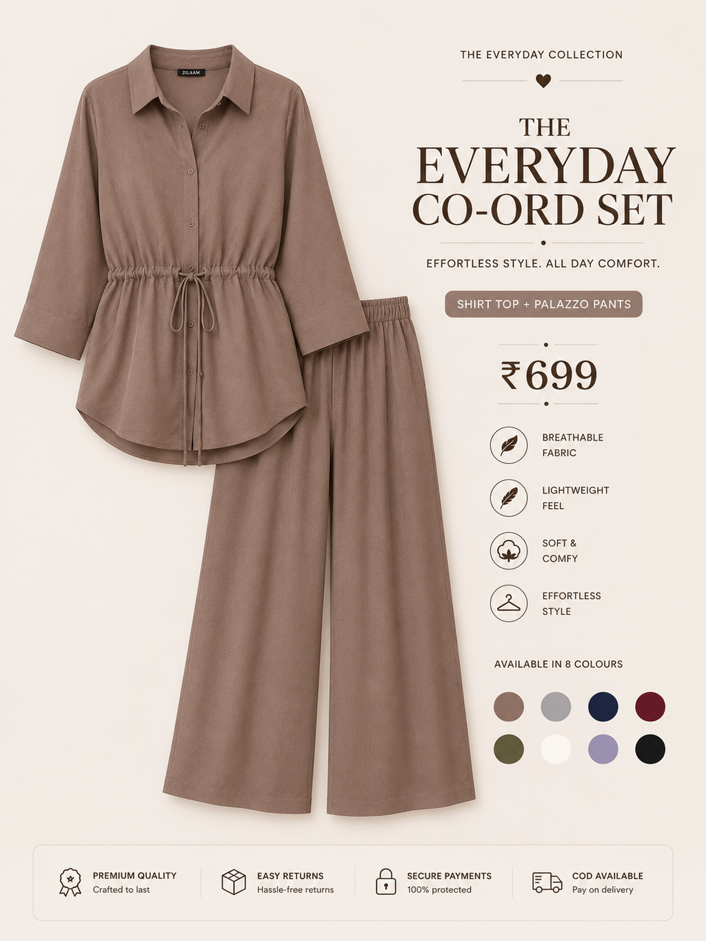 Layered Palazzo Co-ord Set