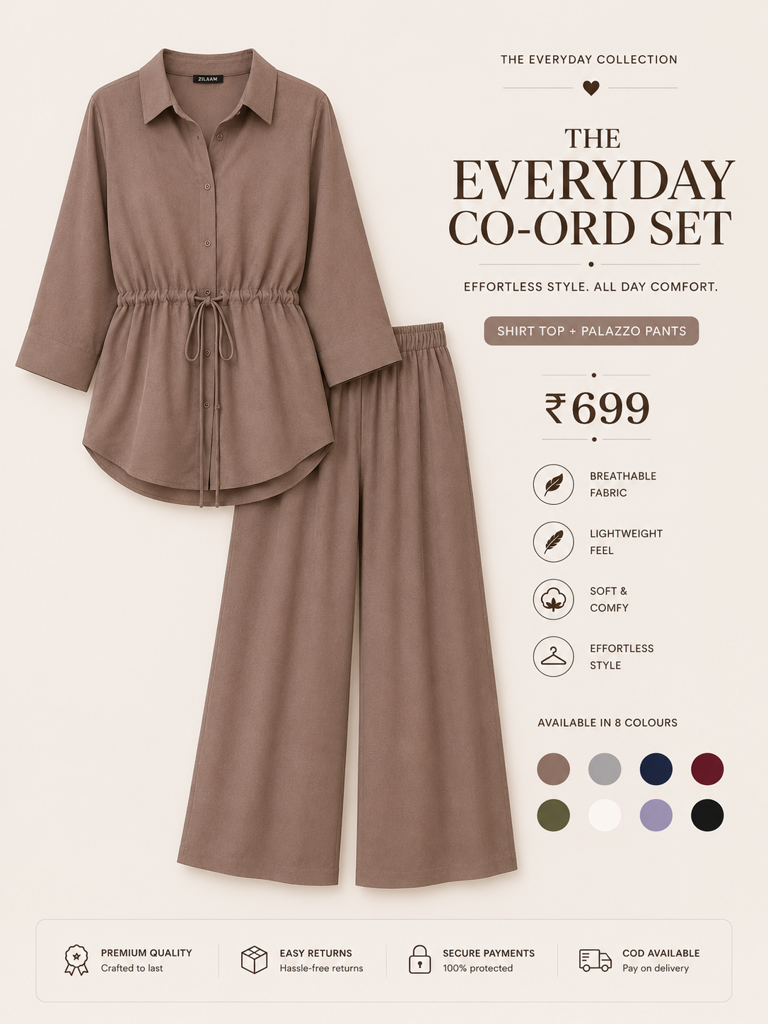 Layered Palazzo Co-ord Set