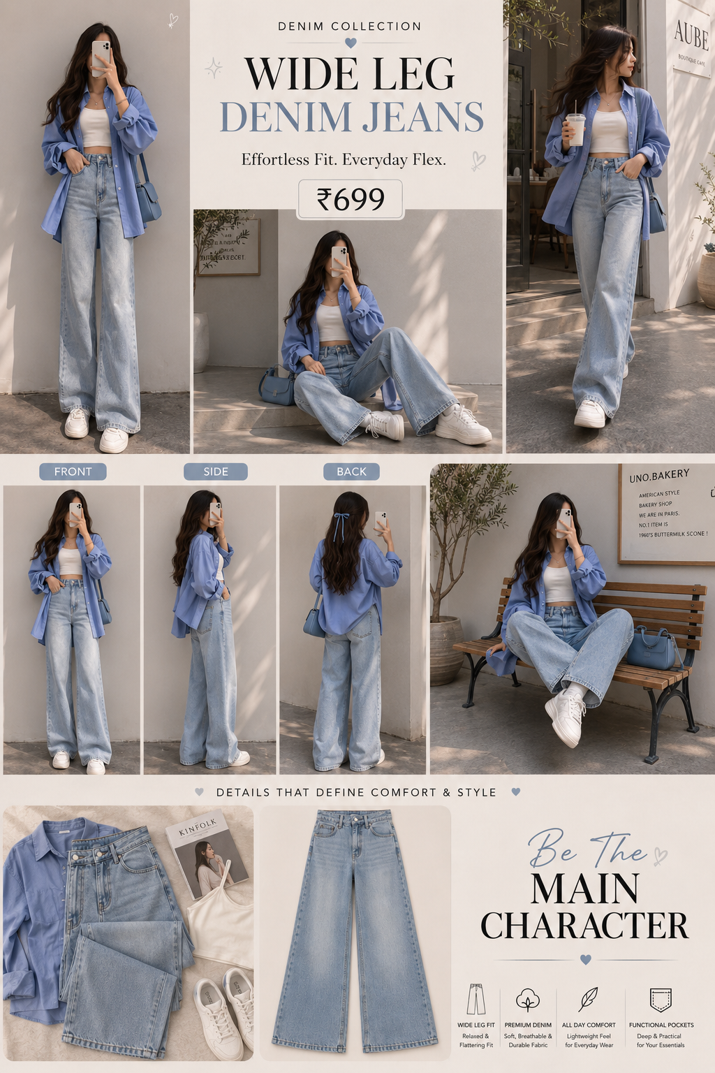 Premium High Waist Jeans & Cargo