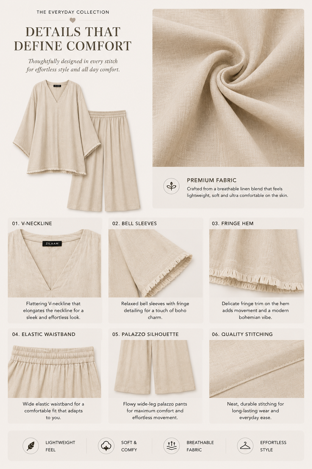 Layered Palazzo Co-ord Set