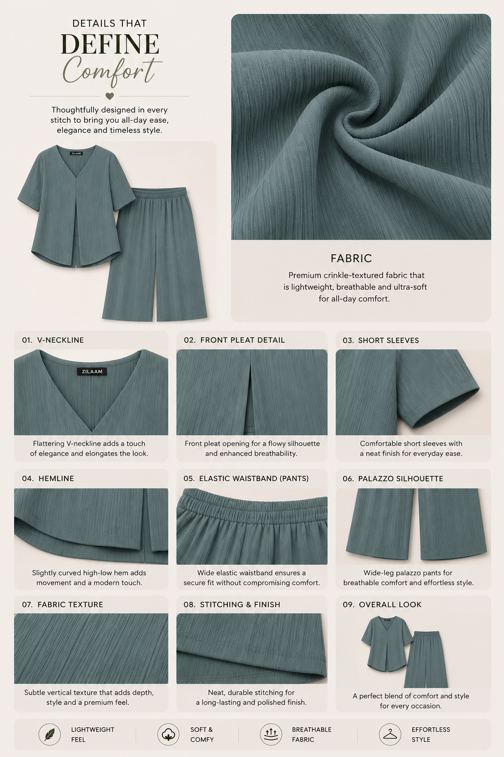 Layered Palazzo Co-ord Set