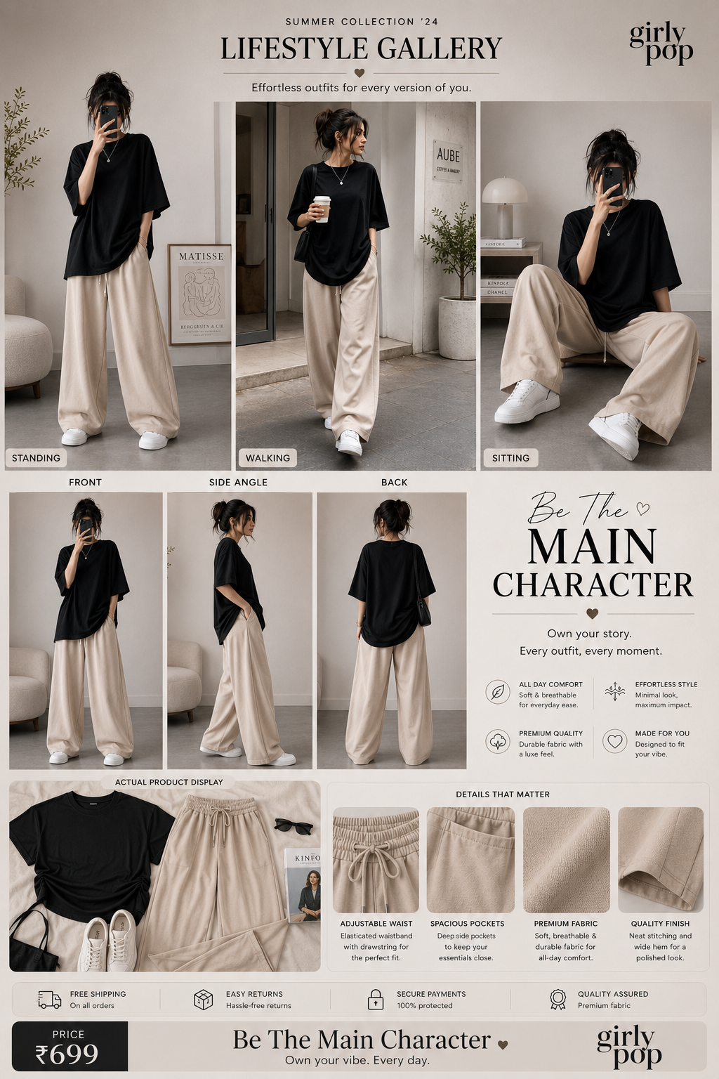 Premium High Waist Jeans & Cargo