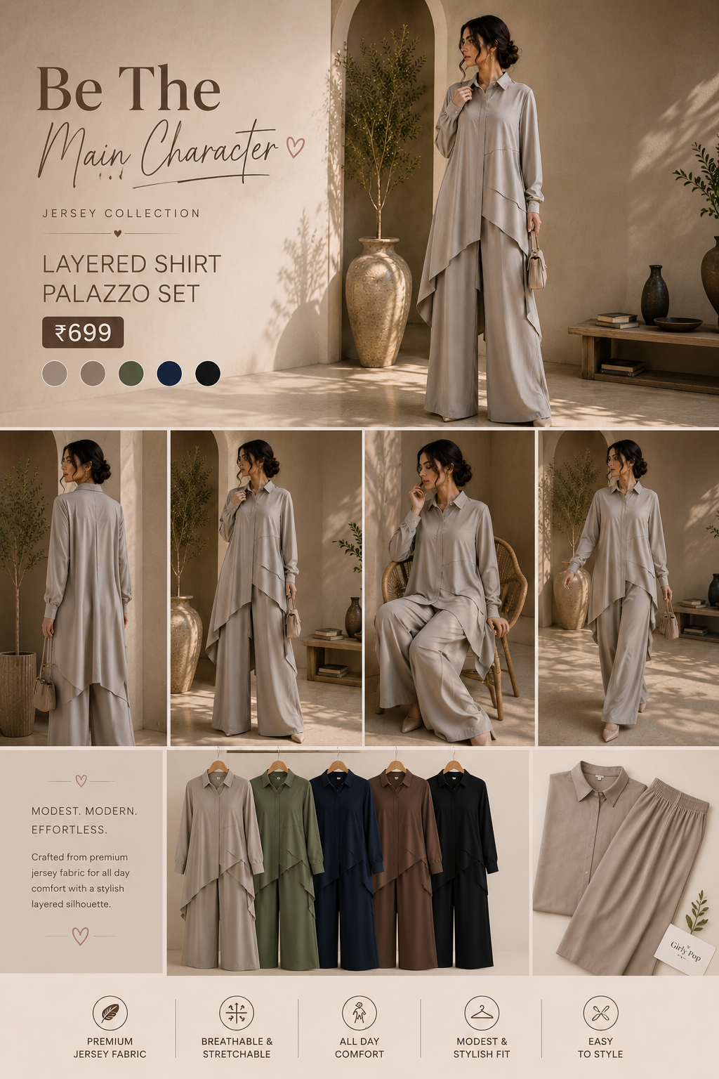 Layered Palazzo Co-ord Set