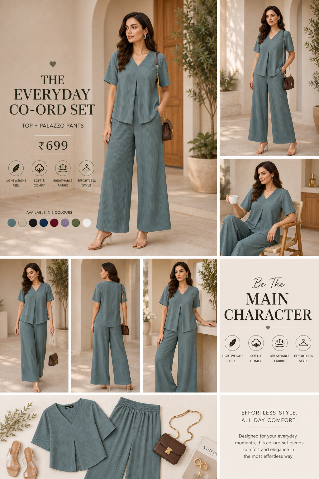 Layered Palazzo Co-ord Set